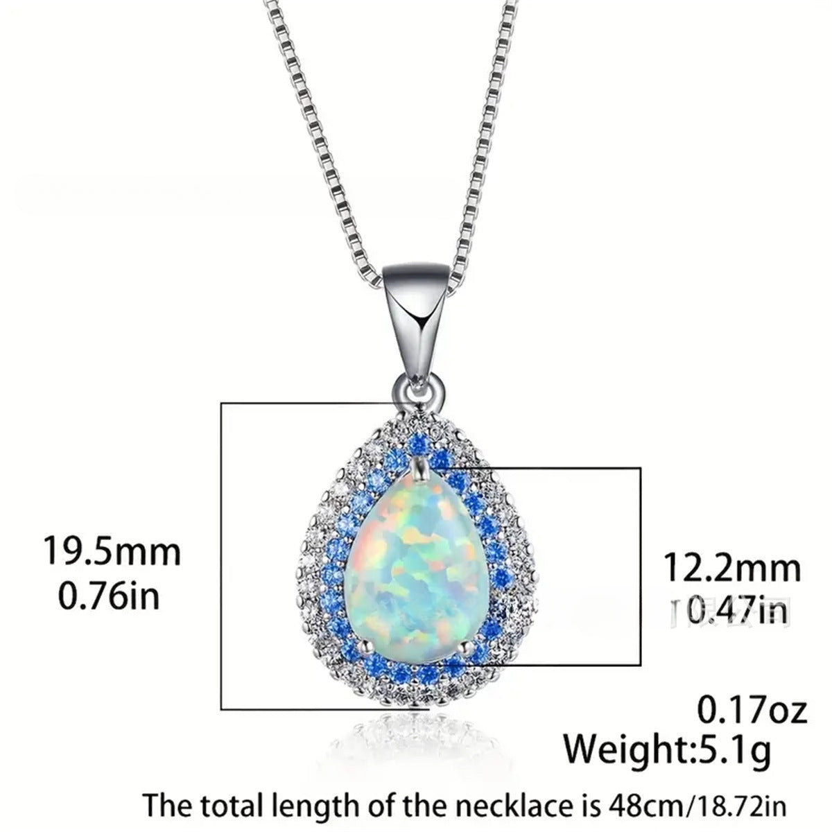 Wholesale Water Drop Pendant Necklace Clavicle Chain